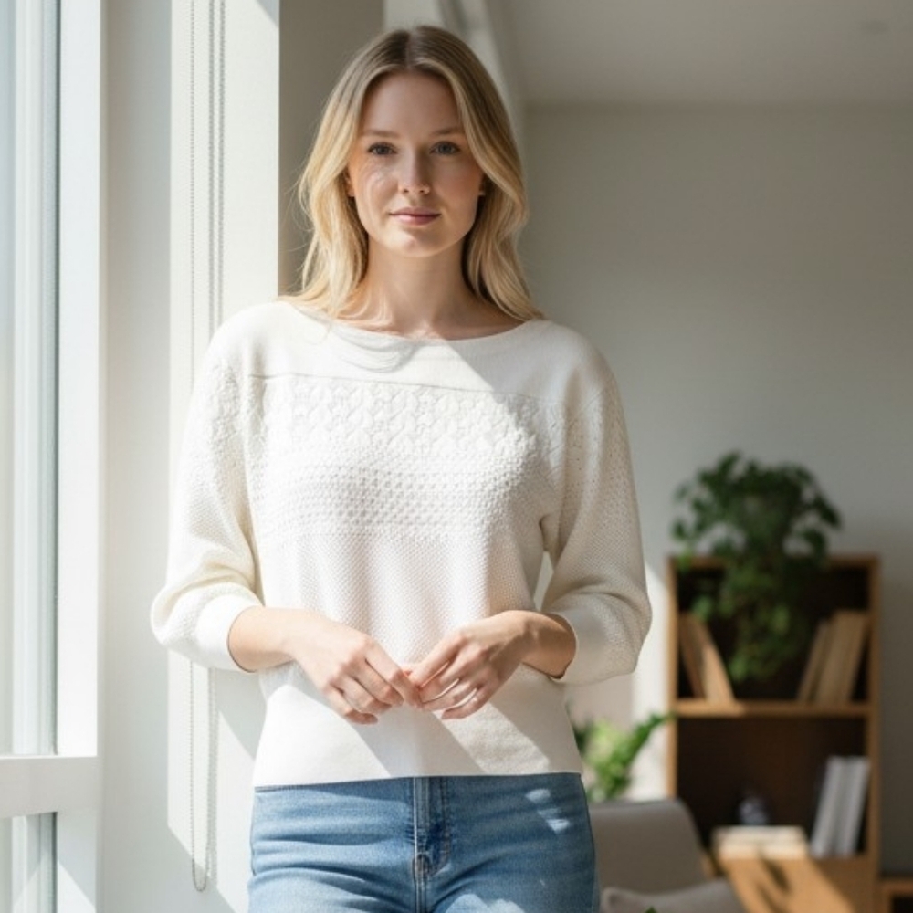 Club Monaco Cream Knit Sweater
